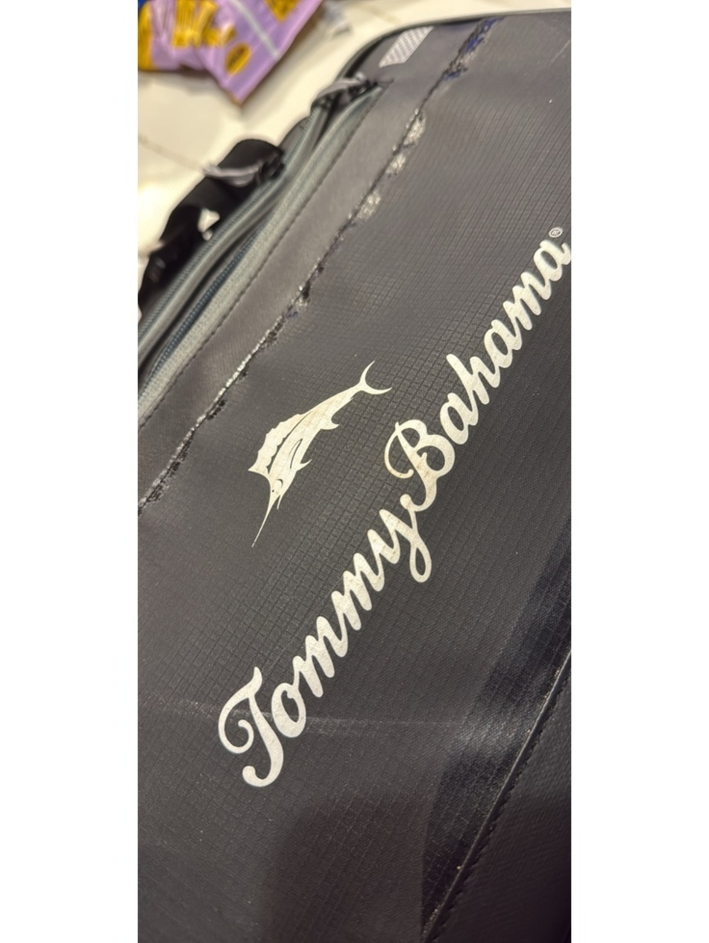 Tommy Bahama Duffel Insulated Cooler Bag Black Outdoor Cooler Adjustable Straps